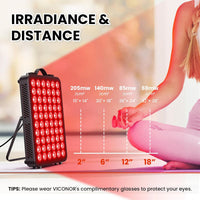 Red Light Therapy for Body, 660Nm 850Nm near Infrared Light Therapy Panel, 60 Dual Chip LED Device with 300W of Power, Ideal for Body, Face, Improve Sleep, Skin Health, Includes Hanging Kit & Handle
