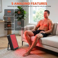 Red Light Therapy Panel, 660Nm Red & 850Nm near Infrared Light Therapy Device for Body Face with 60 Dual Chip Leds, Timer, Adjustable Stand & Hidden Handle,Upgraded High Power Red Light Therapy Device