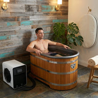 Cold Plunge Tub Designed for Home Recovery, 54 Inch, 1.3 HP Chiller, Ozone Sanitation, WiFi Control — Lifestyle
