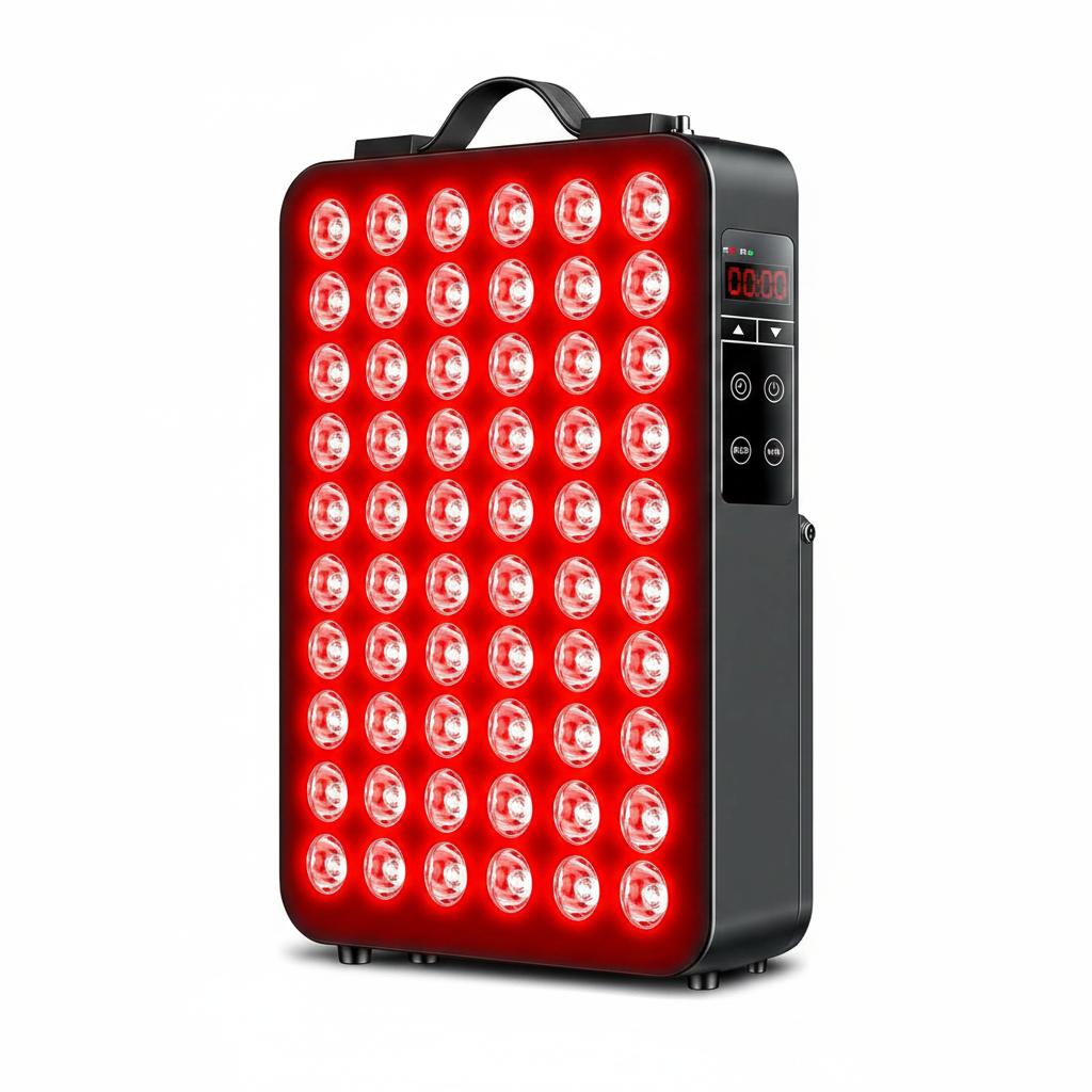 Red Light Therapy for Body, 660Nm 850Nm near Infrared Light Therapy Panel, 600 Dual Chip LED Device with 300W of Power, Ideal for Body, Face, Improve Sleep, Skin Health, Includes Hanging Kit & Handle